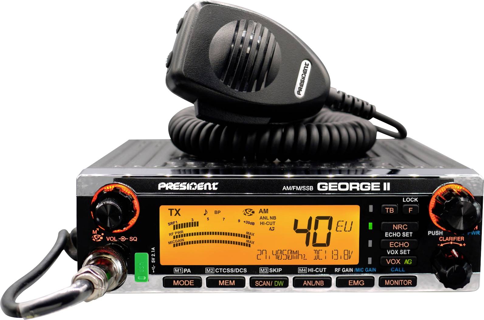 President GEORGE II, AM/FM/SSB, PC 40359 Emetteur-récepteur CB