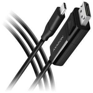 AXAGON Adaptateur USB DisplayPort 1.2 USB-C®, Fiche mâle DisplayPort 1.8 m noir 4K UHD RVC-DPC