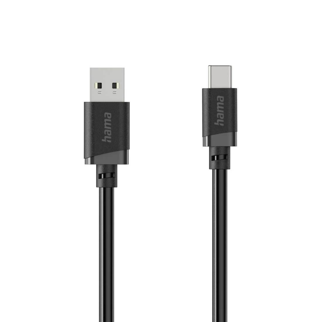 Hama Câble de charge USB USB 2.0 USB-A mâle, USB-C® mâle 1 m noir 00201811
