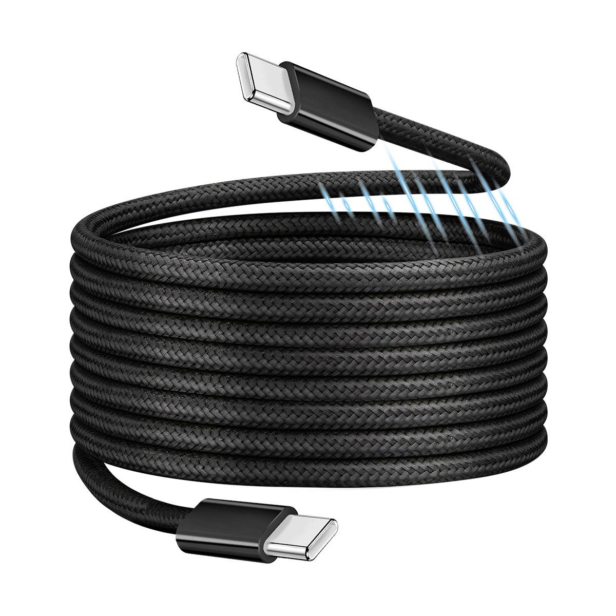 LogiLink Câble USB-C USB 2.0 USB-C® mâle 1.5 m noir avec enroulement magnétique CU0232