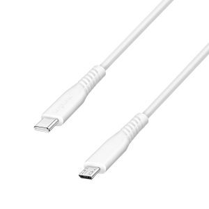 LogiLink Câble USB-C USB 2.0 USB-C® mâle, USB-Micro-B mâle 1.0 m blanc CU0242