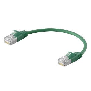 Weidmüller 3009500002 RJ45 Câble réseau, câble patch CAT 6 SF/UTP 0.2 m vert avec manchon de protection contre les pliag