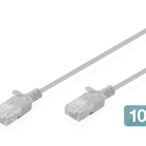 Digitus DK-1618-005S-10 RJ45 Câble réseau, câble patch CAT 6 U/UTP 0.5 m gris 1 pc(s)