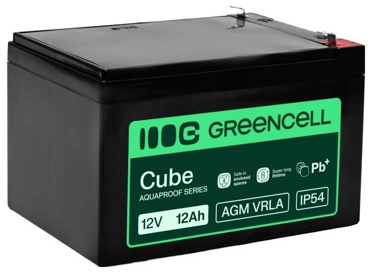 Green Cell GC-AGM12V12AH-H Batterie au plomb plomb (AGM) 12 Ah 12 V 1 pc(s)