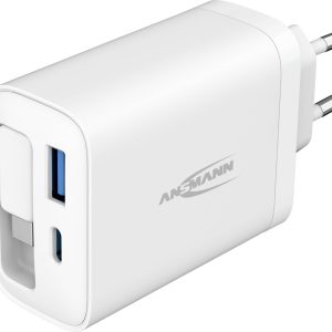 Ansmann 230PD Chargeur USB 30 W 1x USB-A, 2x USB-C® Power Delivery blanc pour mobile câble USB-C® enroulable Ansmann 230PD Chargeur USB 30 W 1x USB-A, 2x USB-C® Power Delivery blanc pour mobile câble USB-C® enroulable