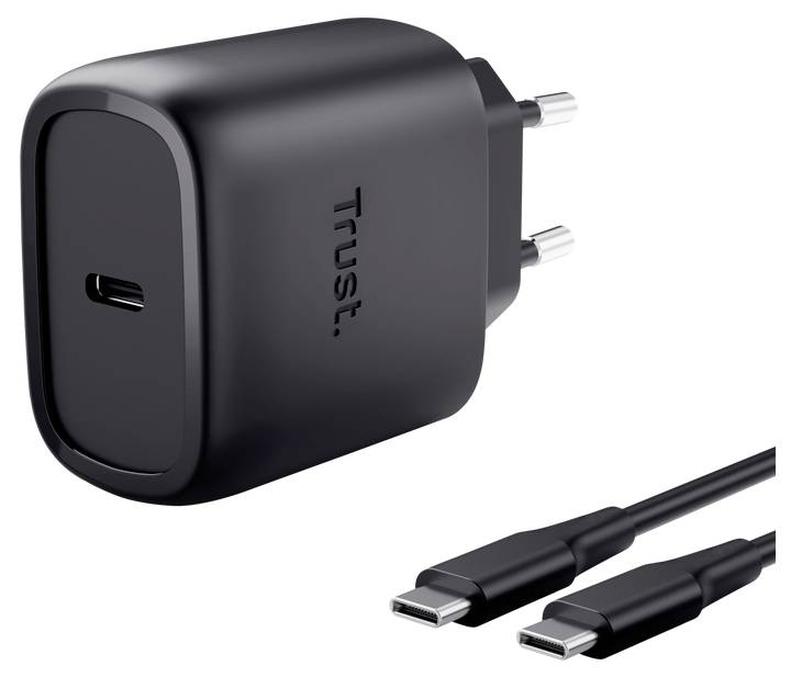 Trust Maxo Chargeur USB 45 W Power Delivery 3.0 noir intérieure chargeur rapide, GaN, USB Power Delivery (USB-PD)