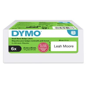 DYMO Rouleau d&rsquo;étiquettes 89 x 41 mm blanc 6 rouleau(x) décollable 2234187 Etiquette porte-noms