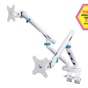Digitus Support de table pour écran 2 Écran(s) 88,9 cm (35″) blanc rotatif, réglable en hauteur, inclinable, rotatif, mo Digitus Support de table pour écran 2 Écran(s) 88,9 cm (35″) blanc rotatif, réglable en hauteur, inclinable, rotatif, mo