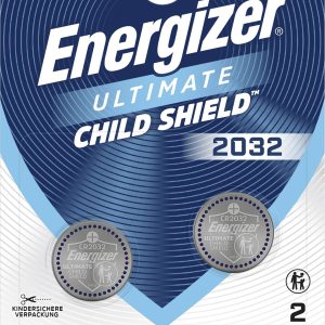 Energizer Pile bouton CR 2032 3 V 2 pc(s) 235 mAh lithium Ultimate Child Shield E304567000 Energizer Pile bouton CR 2032 3 V 2 pc(s) 235 mAh lithium Ultimate Child Shield E304567000