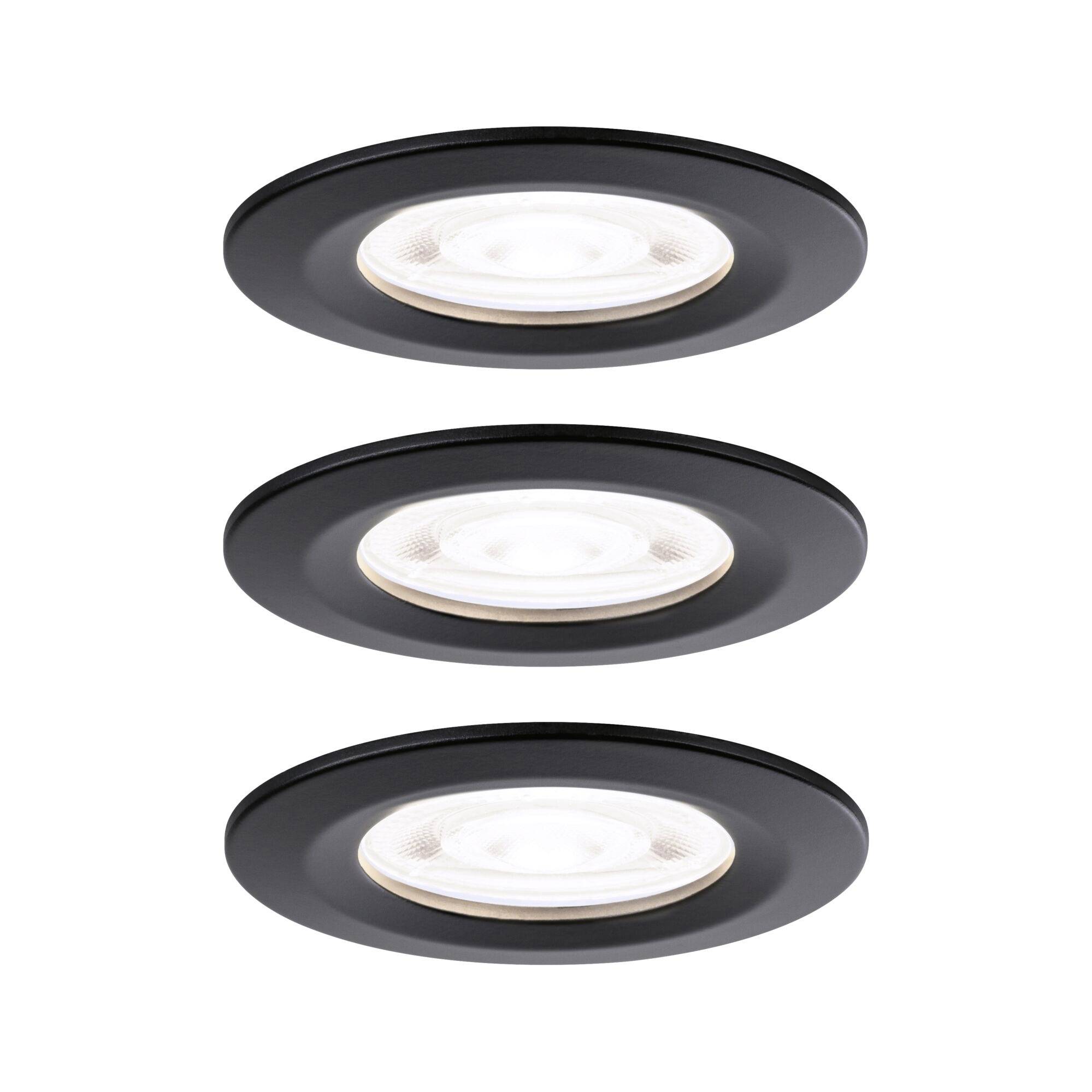 Paulmann 92339 Nova Luminaire à LED encastrable GU10 4.9 W noir (mat)