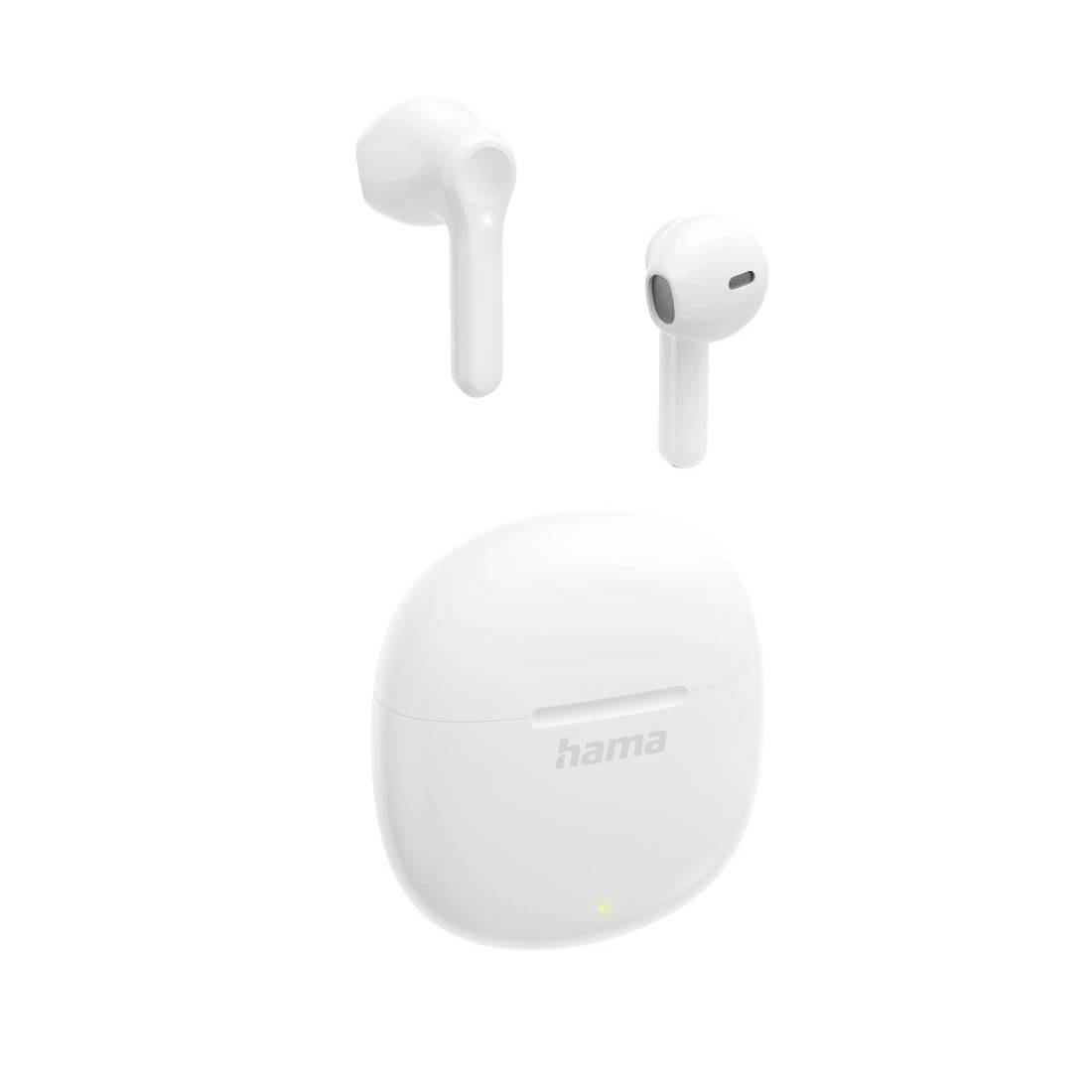 Hama Action One Casque supra-auriculaire Bluetooth blanc boîtier de charge téléphone