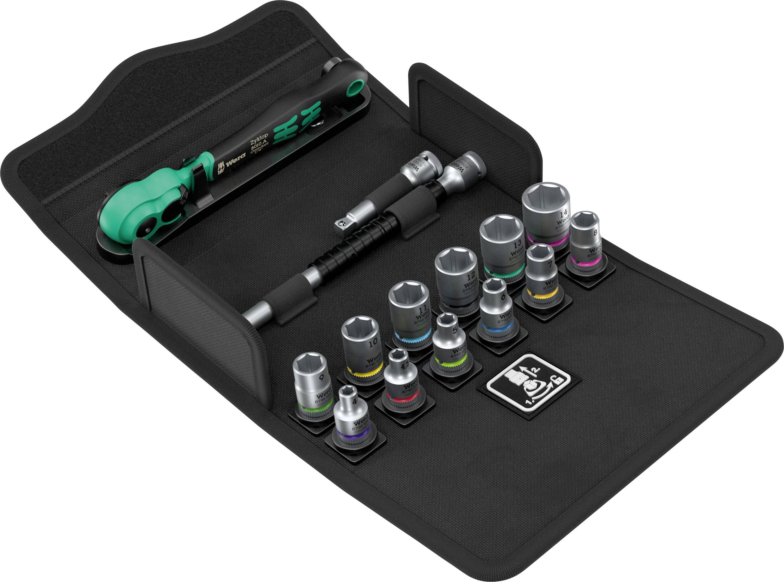 Wera 8100 SA 13 Cliquet cyclope métrique 1/4" (6.3 mm) 05004022001