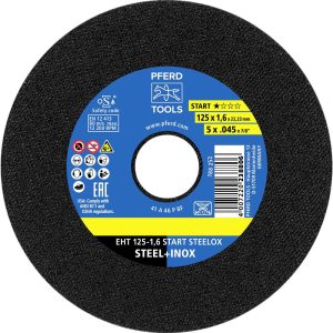 PFERD TOOLS EHT 125-1,6 START STEELOX 69121069 Disque à tronçonner 125 mm 25 pc(s) PFERD TOOLS EHT 125-1,6 START STEELOX 69121069 Disque à tronçonner 125 mm 25 pc(s)