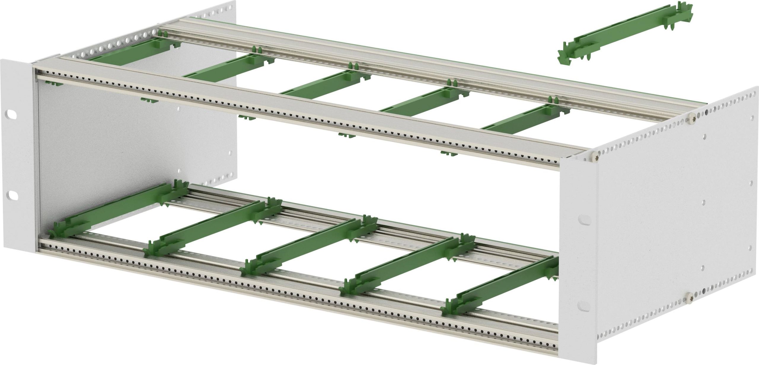 TRU COMPONENTS BGT/X 24380.PI-BN_SET Rack 48,26 cm (19") 482.6 x 241.2 x 132.5 aluminium aluminium (nature) 1 pc(s)