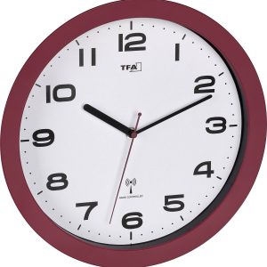 Horloge murale TFA Dostmann 60.3554.06 radiopiloté(e) 50 mm x 320 mm bleu mécanisme d&rsquo;horloge silencieux