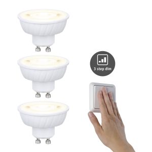 Paulmann 29271 LED CEE E (A – G) GU10 4.9 W blanc chaud (Ø x H) 50 mm x 37 mm 3 pc(s) Paulmann 29271 LED CEE E (A – G) GU10 4.9 W blanc chaud (Ø x H) 50 mm x 37 mm 3 pc(s)