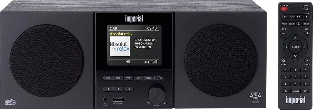 Imperial DABMAN 220 schwarz Radio de table DAB+, FM DAB+ noir