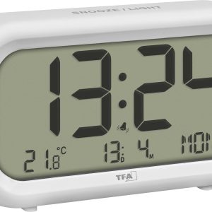 TFA Dostmann 60.2052.02 à quartz Réveil blanc Heures de réveil 2 grand écran, sonnerie de réveil très puissante TFA Dostmann 60.2052.02 à quartz Réveil blanc Heures de réveil 2 grand écran, sonnerie de réveil très puissante