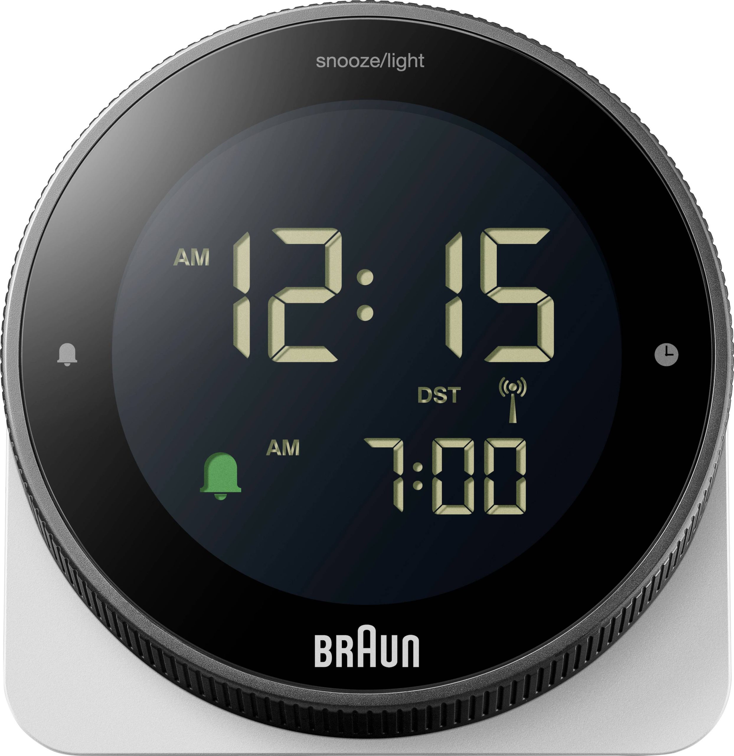 Braun BC24W-DCF radiopiloté(e) Réveil noir, blanc