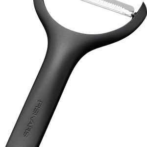 Fiskars 1079909 FF Éplucheur de juillet, éplucheur en Y pour fines bandes de légumes, lame pivotante