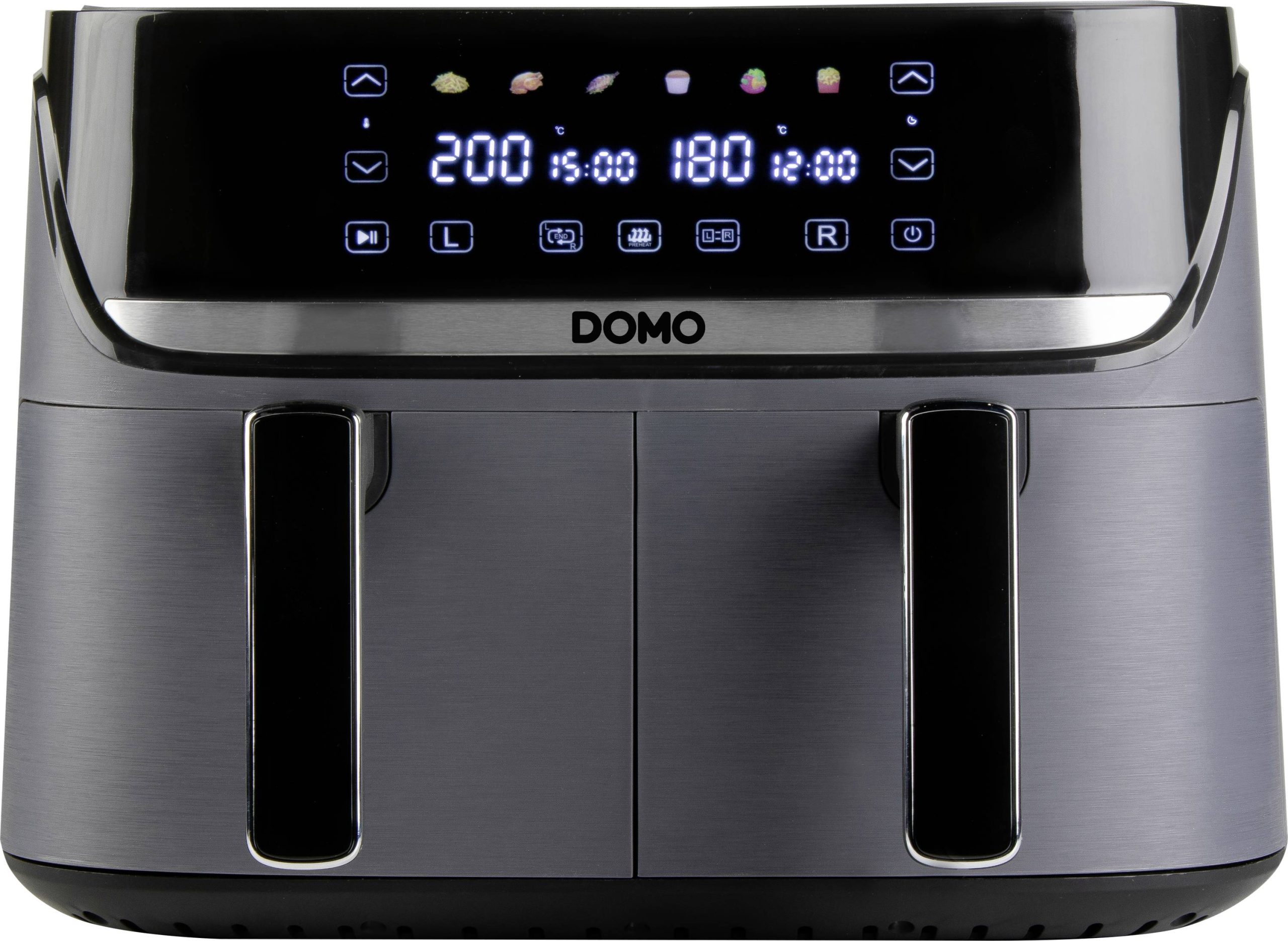 DOMO Friteuse à air chaud 2850 W noir, argent
