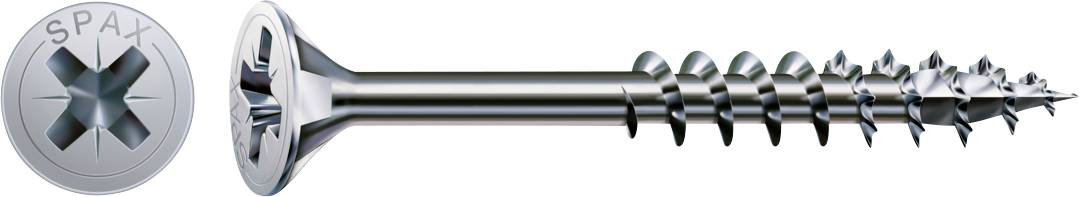 SPAX 0291010450605 Vis à tête fraisée 4.5 mm 60 mm cruciforme Pozidriv acier 500 pc(s)