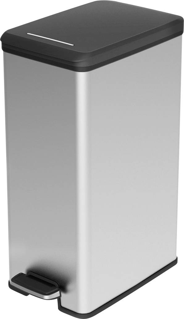 Curver 213298 Poubelle 40 l (l x H x P) 250 x 610 x 420 mm argent, noir 1 pc(s)
