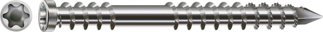 SPAX 0538000601003 Assortiment de vis à tête cyclindrique 6 mm 100 mm T-STAR plus acier inoxydable (antirouille) 100 pc(