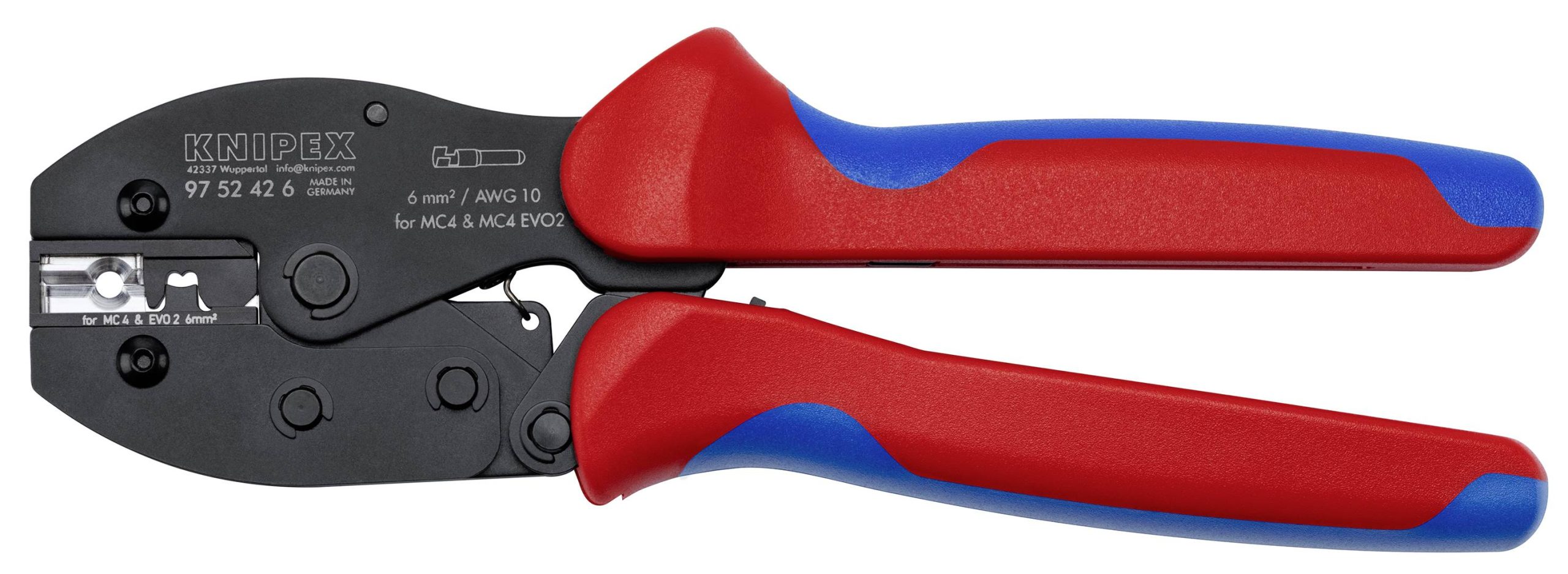Knipex 97 52 42 6 Pince à sertir pour connecterus solaires, pour raccord photovoltaïque