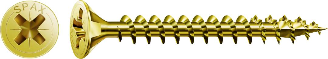 SPAX 1081020350255 Vis à tête fraisée 3.5 mm 25 mm acier 1000 pc(s)