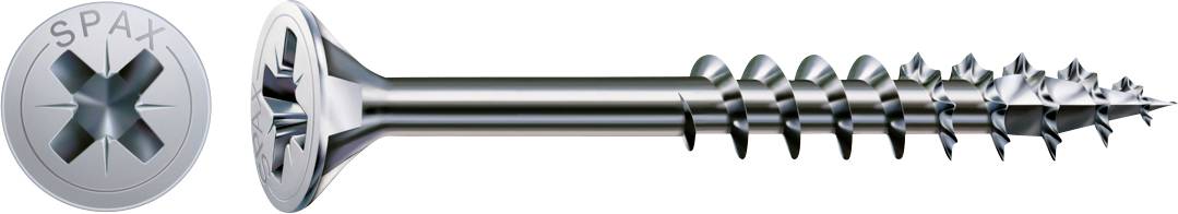 SPAX 0291010500805 Vis à tête fraisée 5 mm 80 mm cruciforme Pozidriv acier 200 pc(s)