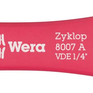 Wera 8007 A VDE 05004866001 Cliquet cyclope 1/4″ (6.3 mm) 150 mm Wera 8007 A VDE 05004866001 Cliquet cyclope 1/4″ (6.3 mm) 150 mm