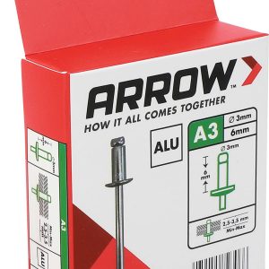Arrow Tool Group 723066 Rivet aveugle (Ø x L) 3 mm x 6 mm aluminium RA 3 X 6 ALU 50ST 50 pc(s)