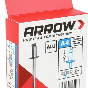 Arrow Tool Group 724063 Rivet aveugle (Ø x L) 4 mm x 6 mm aluminium aluminium aluminium RA 4 X 6 ALU 50ST 50 pc(s) Arrow Tool Group 724063 Rivet aveugle (Ø x L) 4 mm x 6 mm aluminium aluminium aluminium RA 4 X 6 ALU 50ST 50 pc(s)