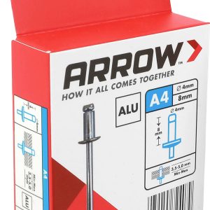 Arrow Tool Group 724070 Rivet aveugle (Ø x L) 4 mm x 8 mm aluminium RA 4 X 8 ALU 50ST 50 pc(s) Arrow Tool Group 724070 Rivet aveugle (Ø x L) 4 mm x 8 mm aluminium RA 4 X 8 ALU 50ST 50 pc(s)