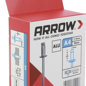 Arrow Tool Group 724117 Rivet aveugle (Ø x L) 4 mm x 8 mm aluminium aluminium RA 4 X 8 ALU 100ST 100 pc(s) Arrow Tool Group 724117 Rivet aveugle (Ø x L) 4 mm x 8 mm aluminium aluminium RA 4 X 8 ALU 100ST 100 pc(s)