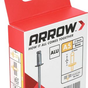 Arrow Tool Group 725114 Rivet aveugle (Ø x L) 5 mm x 8 mm aluminium aluminium aluminium RA 5 X 8 ALU 50ST 50 pc(s) Arrow Tool Group 725114 Rivet aveugle (Ø x L) 5 mm x 8 mm aluminium aluminium aluminium RA 5 X 8 ALU 50ST 50 pc(s)