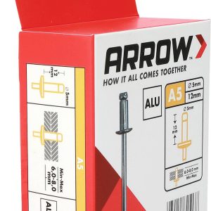 Arrow Tool Group 725138 Rivet aveugle (Ø x L) 5 mm x 12 mm aluminium RA 5 X 12 ALU 50ST 50 pc(s) Arrow Tool Group 725138 Rivet aveugle (Ø x L) 5 mm x 12 mm aluminium RA 5 X 12 ALU 50ST 50 pc(s)