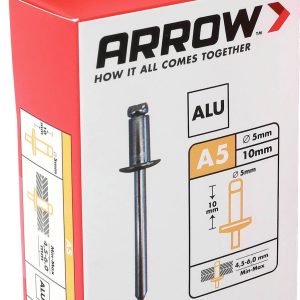 Arrow Tool Group 001119 Rivet aveugle (Ø x L) 5 mm x 10 mm aluminium aluminium RA 5 X 10 ALU 100ST 100 pc(s)