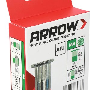 Arrow Tool Group 762669 Ecrou à sertir en aveugle (Ø x L) 6 mm x 10.5 mm M4 aluminium aluminium RN M4 6 x 10,5 ALU 20ST Arrow Tool Group 762669 Ecrou à sertir en aveugle (Ø x L) 6 mm x 10.5 mm M4 aluminium aluminium RN M4 6 x 10,5 ALU 20ST