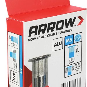 Arrow Tool Group 762768 Ecrou à sertir en aveugle (Ø x L) 7 mm x 13 mm M5 aluminium RN M5 7 x 13 ALU 20ST 20 pc(s) Arrow Tool Group 762768 Ecrou à sertir en aveugle (Ø x L) 7 mm x 13 mm M5 aluminium RN M5 7 x 13 ALU 20ST 20 pc(s)