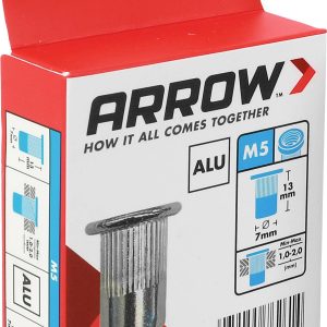 Arrow Tool Group 762614 Ecrou à sertir en aveugle (Ø x L) 7 mm x 13 mm M5 aluminium RN M5 7 x 13 ALU 50ST 50 pc(s) Arrow Tool Group 762614 Ecrou à sertir en aveugle (Ø x L) 7 mm x 13 mm M5 aluminium RN M5 7 x 13 ALU 50ST 50 pc(s)