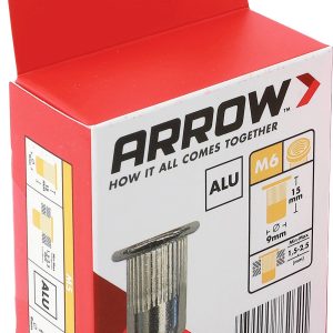Arrow Tool Group 762621 Ecrou à sertir en aveugle (Ø x L) 9 mm x 15 mm M6 aluminium RN M6 9 x 15 ALU 50ST 50 pc(s) Arrow Tool Group 762621 Ecrou à sertir en aveugle (Ø x L) 9 mm x 15 mm M6 aluminium RN M6 9 x 15 ALU 50ST 50 pc(s)