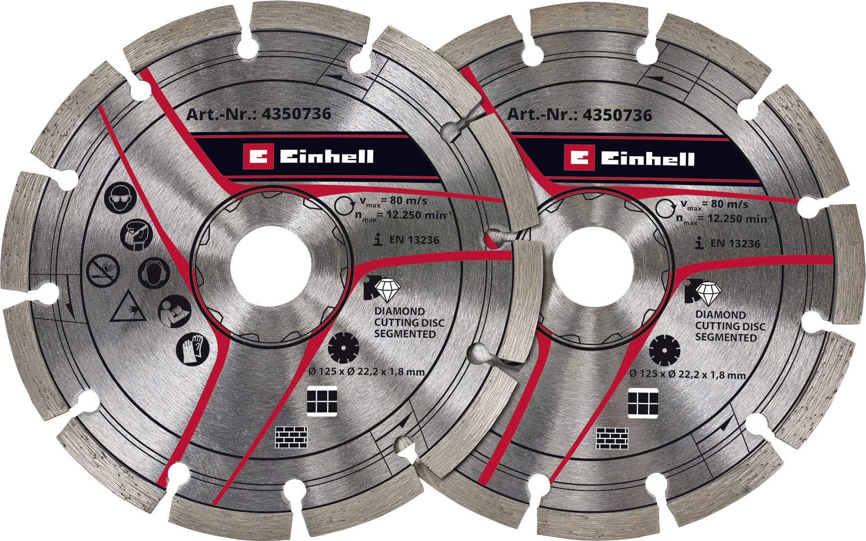 Disque à tronçonner diamanté Einhell 4350736 Diamètre 125 mm