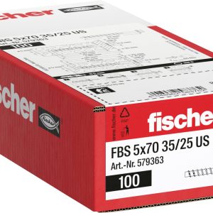 Fischer 579363 Vis à béton 70 mm 6 pans extérieurs étamé par galvanisation 100 pc(s) Fischer 579363 Vis à béton 70 mm 6 pans extérieurs étamé par galvanisation 100 pc(s)