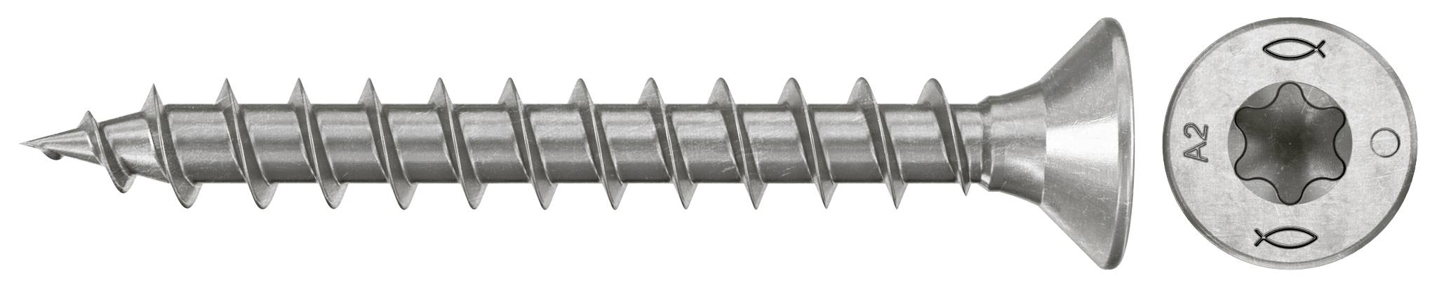 Fischer 574055 Vis agglo 3 mm 30 mm TX acier inoxydable 200 pc(s)