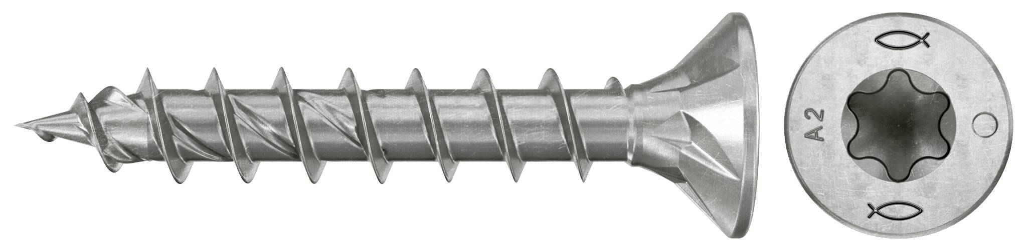 Fischer 574065 Vis agglo 4 mm 35 mm TX acier inoxydable 200 pc(s)