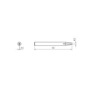 Weller LÖTSPITZE F. SPI 27 2,0MM GERADE VERP. Panne de fer à souder forme de burin Contenu 1 pc(s)
