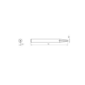 Weller LÖTSPITZE F. SPI 41 2,0MM GERADE VERP. Panne de fer à souder forme de burin Contenu 1 pc(s)
