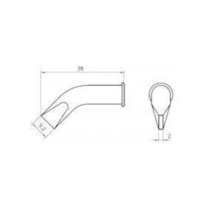 Weller LHT FX LÖTSPITZE 9,2MM Panne de fer à souder forme de burin, coudée Contenu 1 pc(s)